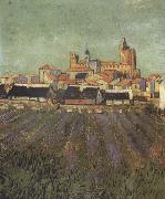 Vincent Van Gogh View of Saintes-Maries (nn04) oil painting reproduction